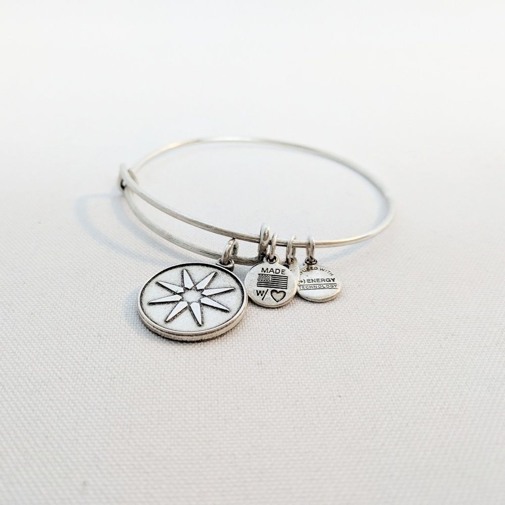 Alex and Ani Silver "Star of Venus" Charm Bracelet